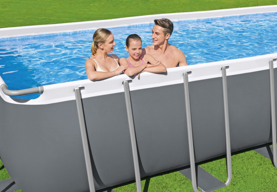   956  488  132  Power Steel Rectangular Frame Pool Bestway 56623,   , , 