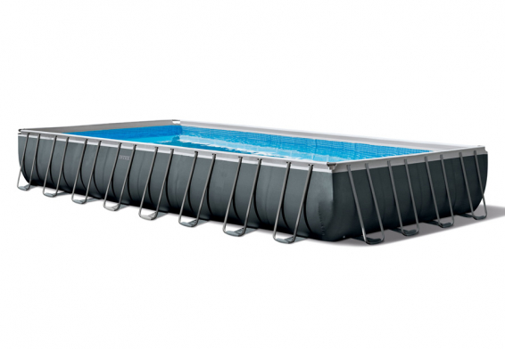 Каркасный бассейн 975 х 488 х 132 см Rectangular Ultra XTR Frame Pool Intex 26374NP, песочный фильтрующий насос, лестница, аксессуары