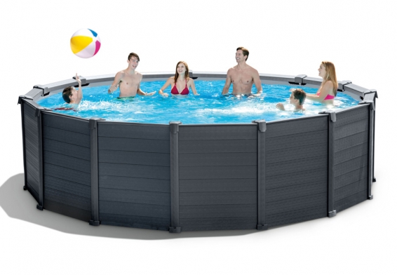   478  124  Graphite Gray Panel Pool Intex 26384WP, , 