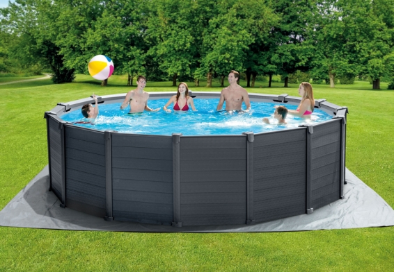   478  124  Graphite Gray Panel Pool Intex 26384WP, , 