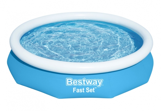Надувной бассейн 305 х 66 см Fast Set Pool Bestway 57458, фильтрующий насос