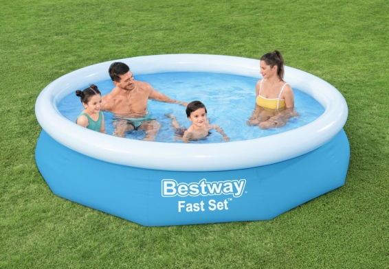 Надувной бассейн 305 х 66 см Fast Set Pool Bestway 57458, фильтрующий насос