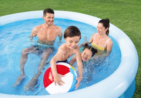 Надувной бассейн 305 х 66 см Fast Set Pool Bestway 57458, фильтрующий насос