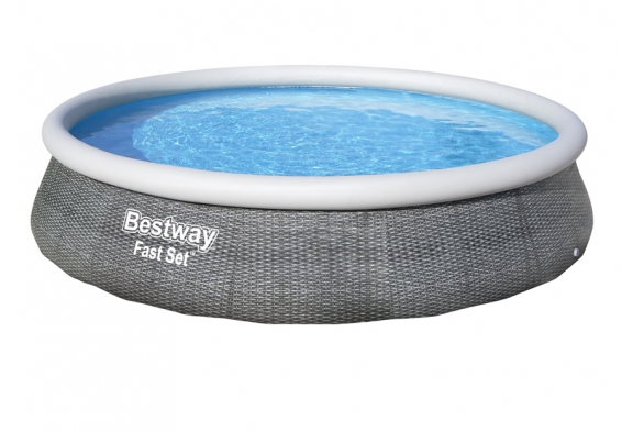 Надувной бассейн 396 х 84 см Fast Set Pool Bestway 57376, фильтрующий насос