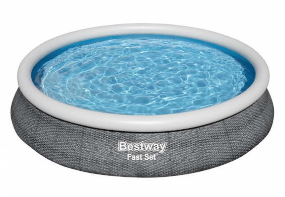 Надувной бассейн 457 х 84 см Fast Set Pool Bestway 57313, фильтрующий насос