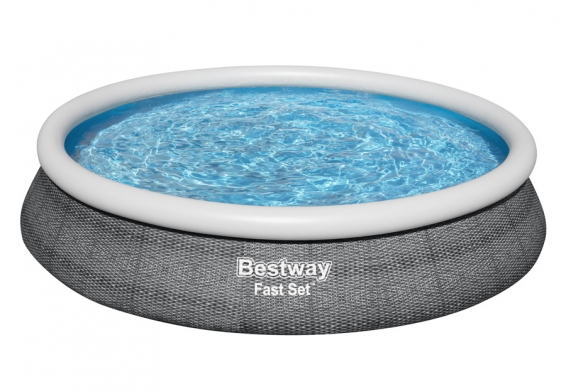Надувной бассейн 457 х 84 см Fast Set Pool Bestway 57313, фильтрующий насос