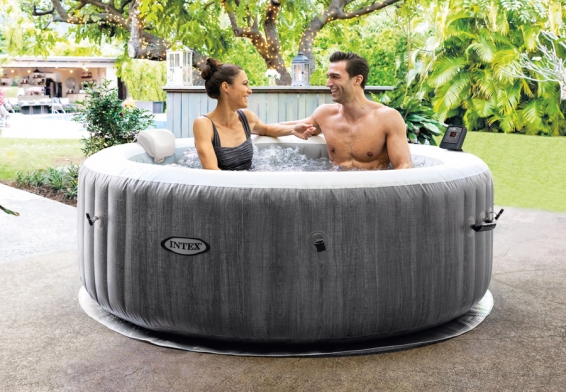 Надувной бассейн джакузи PureSpa Bubble Massage Greywood Deluxe Intex 28440
