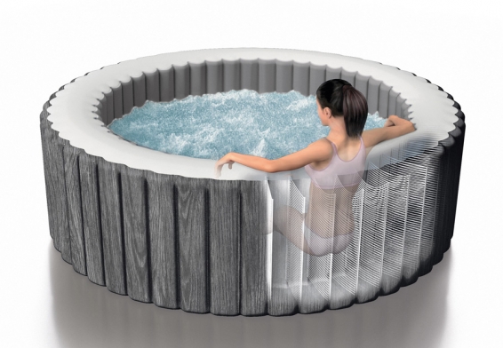 Надувной бассейн джакузи PureSpa Bubble Massage Greywood Deluxe Intex 28440