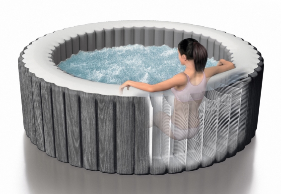 Надувной бассейн джакузи PureSpa Bubble Massage Greywood Deluxe Intex 28442