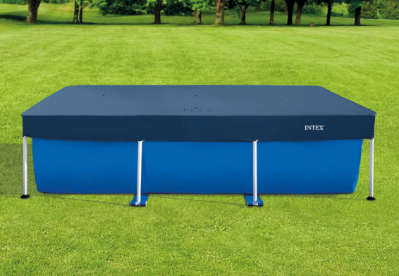 Тент для прямоугольных каркасных бассейнов размером 260 х 160 см Rectangular Pool Cover Intex 28036