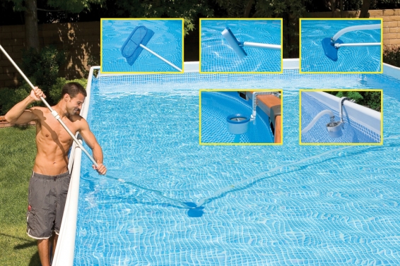 Набор для очистки бассейнов Deluxe Pool Maintenance Kit Intex 58947