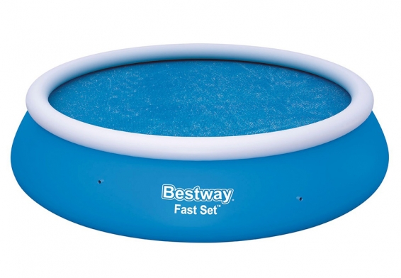 Обогревающий тент диаметром 356 см для круглых бассейнов Solar Pool Cover Bestway 58242