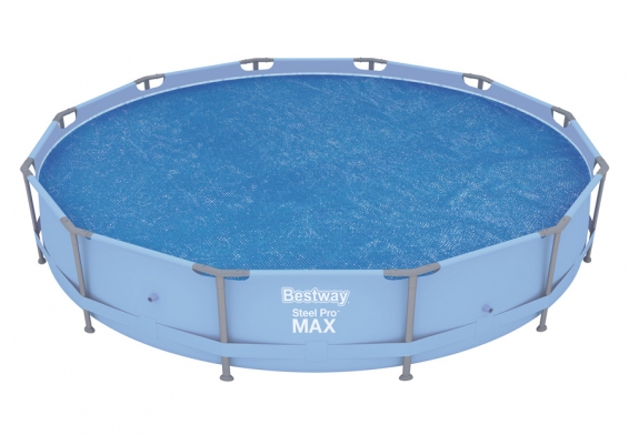 Обогревающий тент диаметром 356 см для круглых бассейнов Solar Pool Cover Bestway 58242