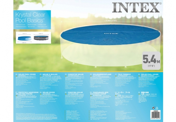 Обогревающий тент диаметром 538 см для круглых бассейнов Solar Cover Intex 28015