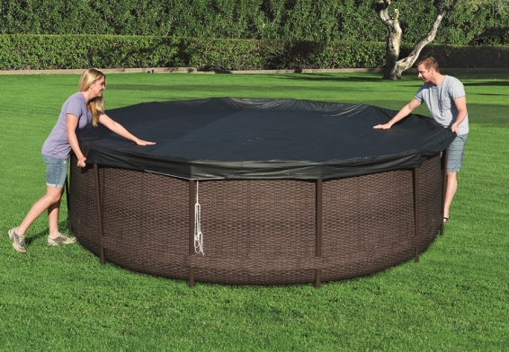 Тент диаметром 370 см для круглых бассейнов Pool Cover Bestway 58037