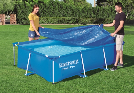 Тент размером 264 х 174 см для прямоугольных каркасных бассейнов Pool Cover Bestway 58105