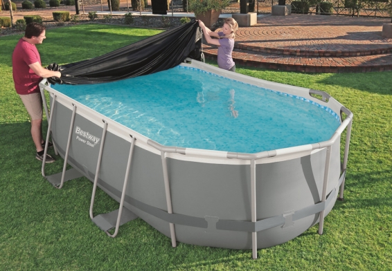 Тент размером 427 х 230 см для овальных каркасных бассейнов Pool Cover Bestway 58425