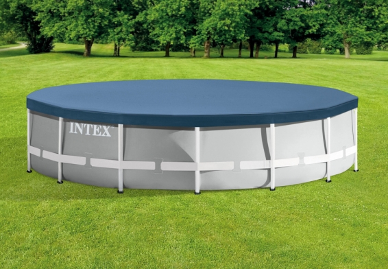 Тент для круглых каркасных бассейнов диаметром 457 см Round Pool Cover Intex 28032
