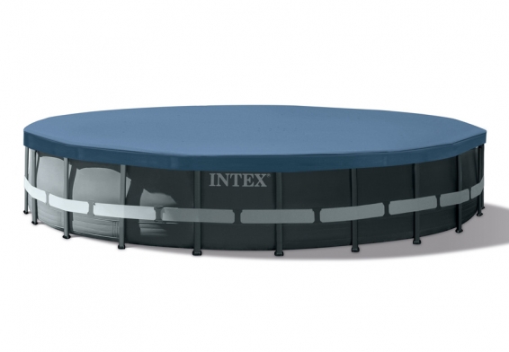 Тент для круглых каркасных бассейнов диаметром 610 см Round Pool Cover Intex 11289