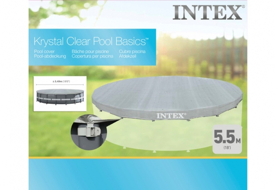 Тент для круглых каркасных бассейнов диаметром 549 см Deluxe Pool Cover Intex 28041