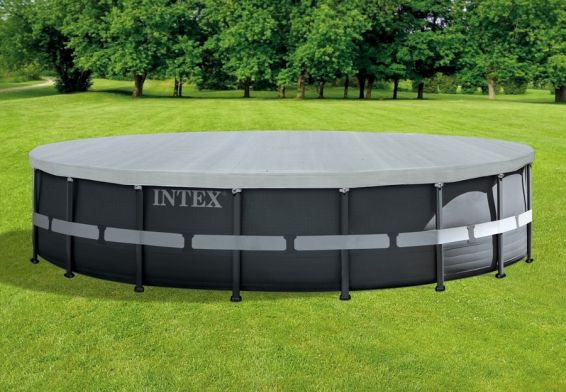 Тент для круглых каркасных бассейнов диаметром 549 см Deluxe Pool Cover Intex 28041
