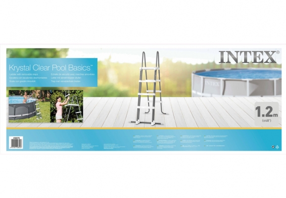 Лестница с площадкой двусторонняя для бассейнов высотой до 122 см Deluxe Pool Ladders With Removable Steps Intex 28076