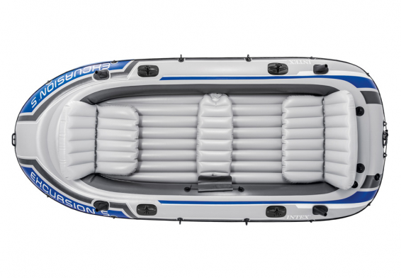 Пятиместная надувная лодка Excursion-5 Set Intex 68325NP, алюминиевые весла, ручной насос