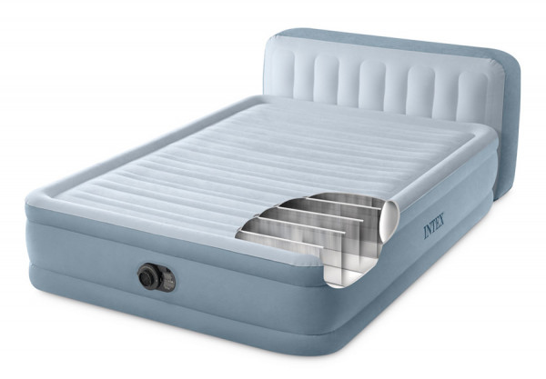    Plush Headboard Airbed Intex 64450ND,    220