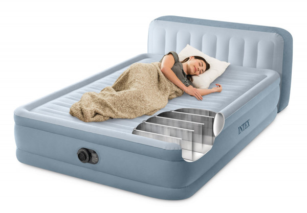    Plush Headboard Airbed Intex 64450ND,    220