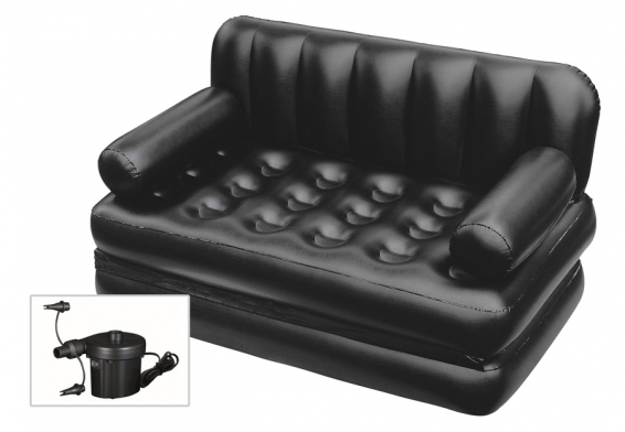 Двухместный надувной диван Multi-Max 5-in-1 Air Couch Bestway 75056, внешний электрический насос 220В