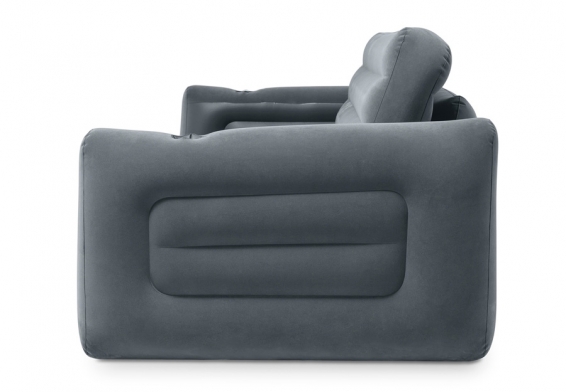 Двухместный надувной диван Pull-Out Sofa Intex 66552NP, цвет серый, без насоса