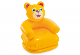 Надувное кресло для детей от 3 до 8 лет Медведь Happy Animal Chair Intex 68556NP, без насоса