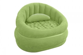 Надувное кресло Cafe Chair Intex 68563NP, цвет зелёный, без насоса