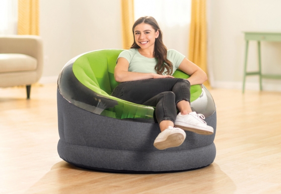 Надувное кресло Empire Chair Intex 66582NP, цвет зелёный, без насоса