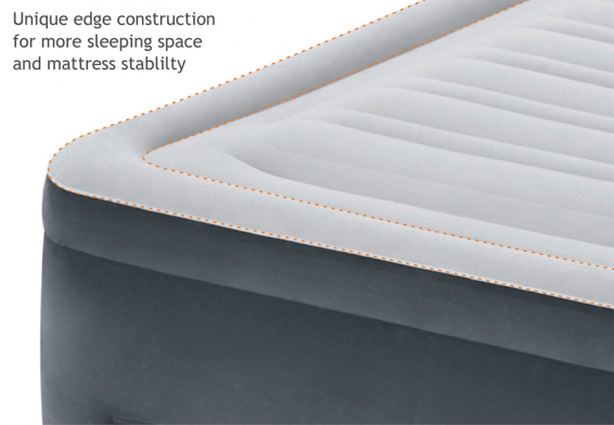Односпальная надувная кровать Comfort-Plush Airbed Intex 64412, встроенный электрический насос 220В