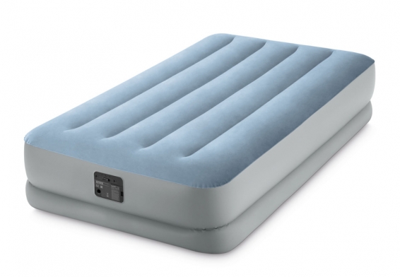Односпальная надувная кровать Mid-Rise Comfort Airbed Intex 64166, встроенный электрический насос 220В