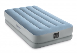 Односпальная надувная кровать Mid-Rise Comfort Airbed Intex 64166, встроенный электрический насос 220В