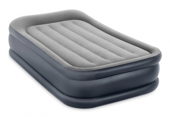 Односпальная надувная кровать Deluxe Pillow Rest Raised Bed Intex 64132, встроенный электрический насос 220В