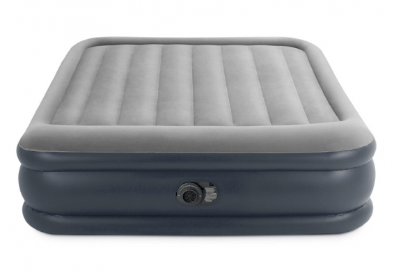 Двуспальная надувная кровать Deluxe Pillow Rest Raised Bed Intex 64136ND, встроенный электрический насос 220В