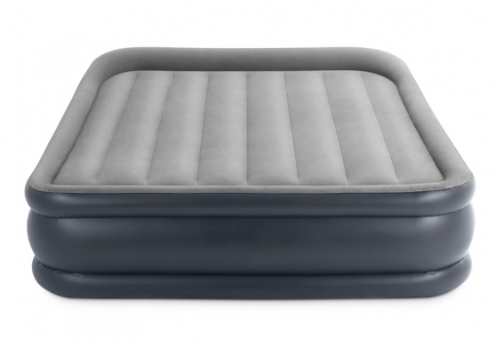 Двуспальная надувная кровать Deluxe Pillow Rest Raised Bed Intex 64136, встроенный электрический насос 220В