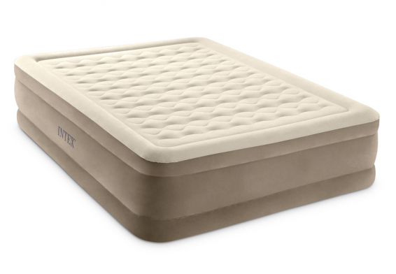 Двуспальная надувная кровать Ultra Plush Airbed Intex 64428ND, встроенный электрический насос 220В