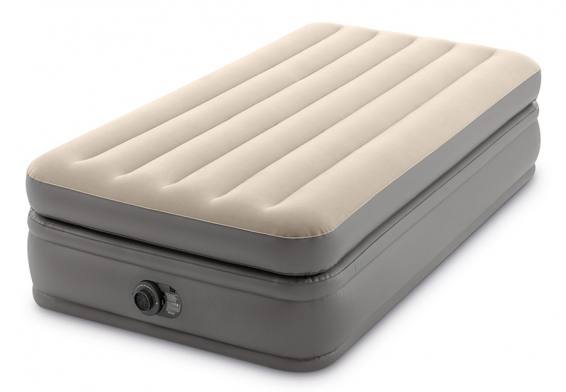 Односпальная надувная кровать Prime Comfort Elevated Airbed Intex 64162, встроенный электрический насос 220В
