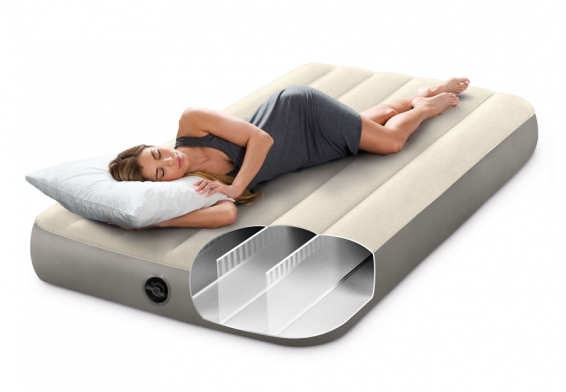 Односпальный надувной матрас Single-High Airbed Intex 64101, без насоса