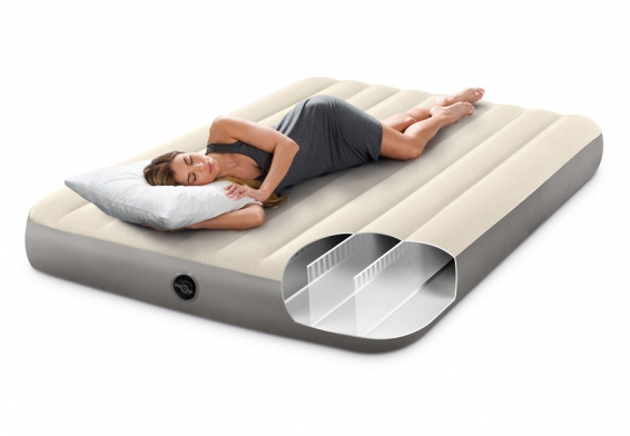 Двуспальный надувной матрас Single-High Airbed Intex 64103, без насоса