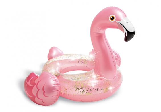 Круг надувной плавательный Glitter Flamingo Tube Intex 56251NP