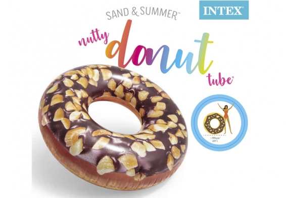 Круг плавательный надувной Nutty Donut Tube Intex 56262NP