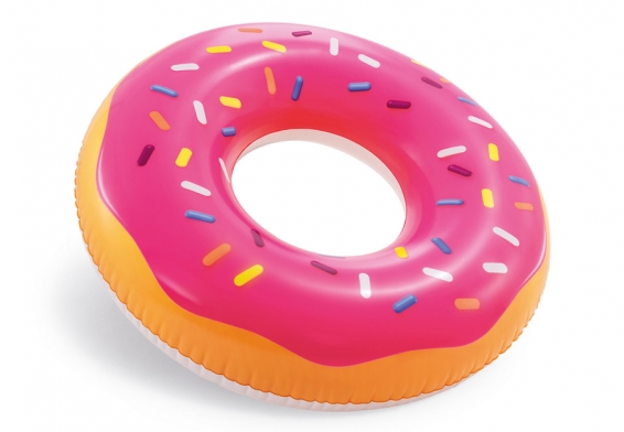 Круг плавательный надувной Pink Forested Donut Tube Intex 56256NP