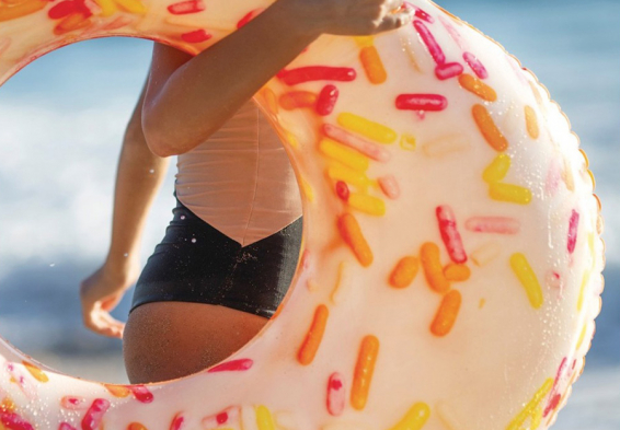 Круг плавательный надувной Sprinkle Donut Heart Tube Intex 56253NP