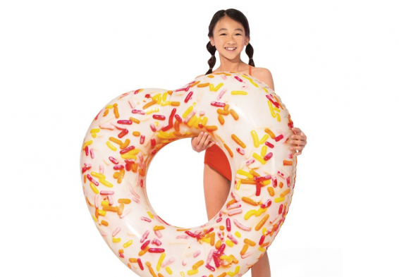 Круг плавательный надувной Sprinkle Donut Heart Tube Intex 56253NP