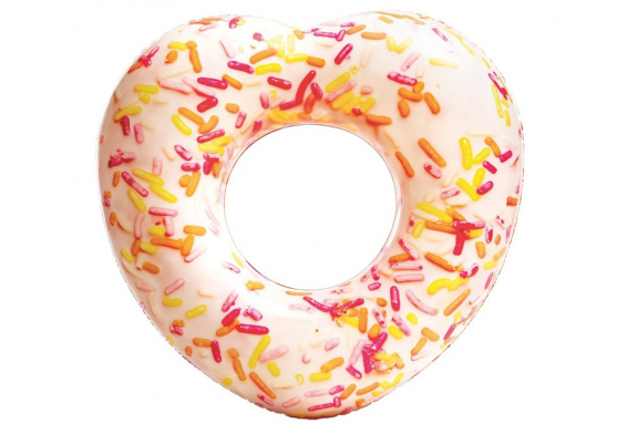 Круг плавательный надувной Sprinkle Donut Heart Tube Intex 56253NP
